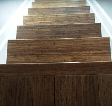 ANTIQUED CARBONIZED BAMBOO STAIR TREADS