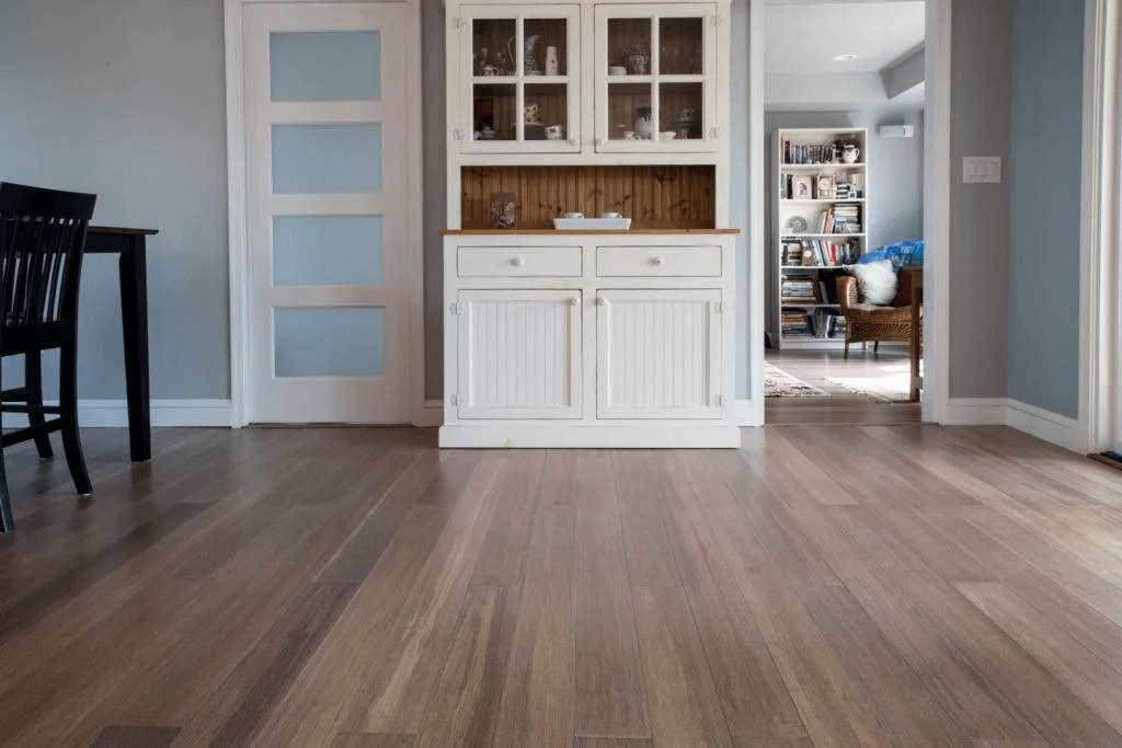 dining room warm brown floor