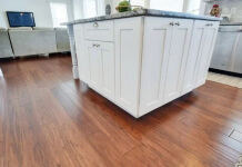 bamboo flooring under cabinets