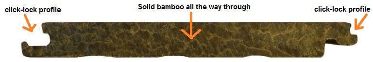 solid click lock bamboo floating floor