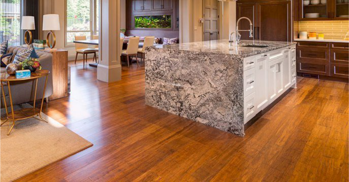 Carbonized Strand bamboo flooring in living room