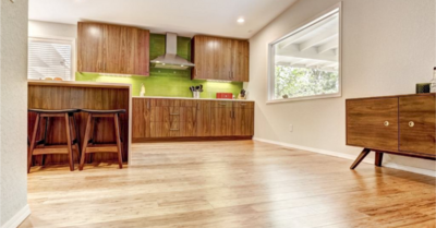 Tupelo Honey eucalyptus flooring in living room