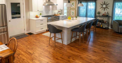 Malted Ale eucalyptus flooring in kitchen