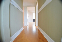 glue or drill baseboard