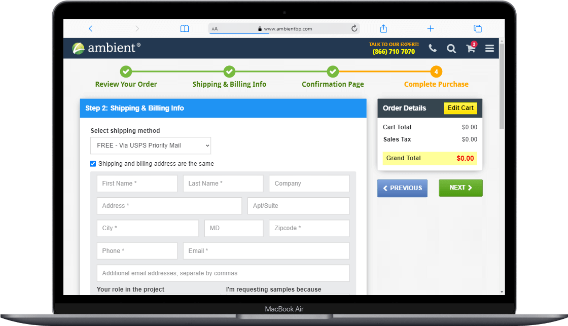 checkout process