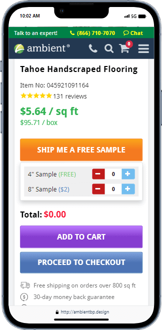 ship me a free sample
