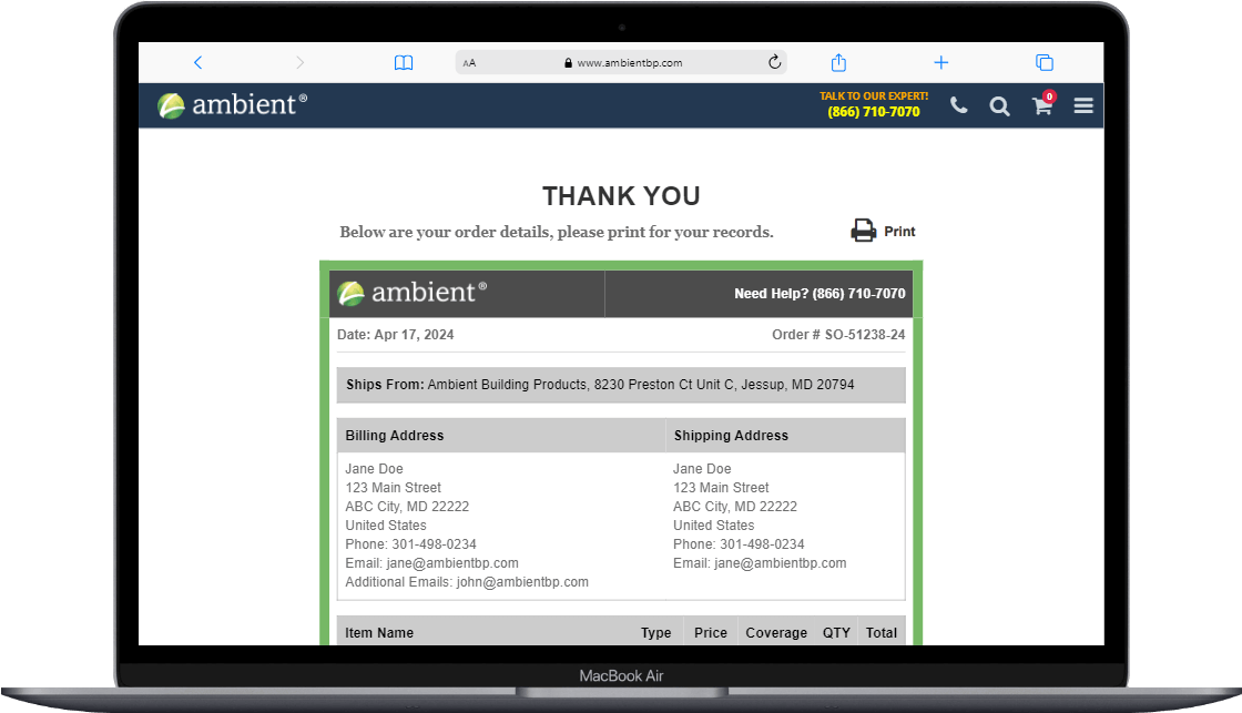 order completed