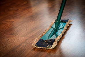 cleaning floor