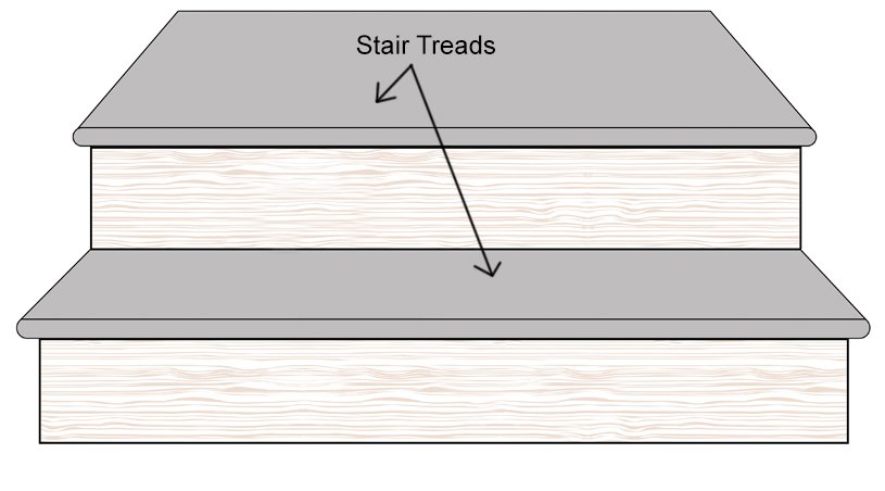 bamboo stair tread step landing diagram