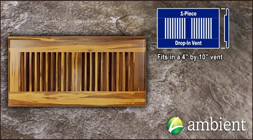 Tiger Drop In 4x10 Bamboo Vent Grill