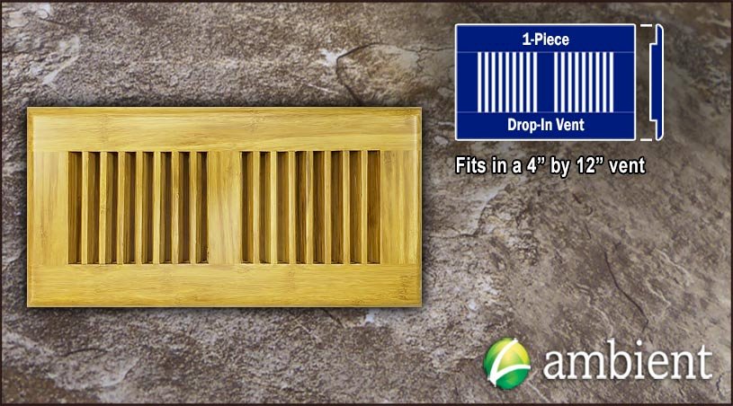 Natural Strand Drop In 4x12 Strand Bamboo Vent Grill