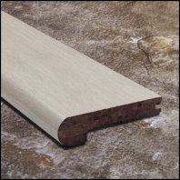 Strand Bamboo Stair Nosing Bull Nose Ivory Distressed T