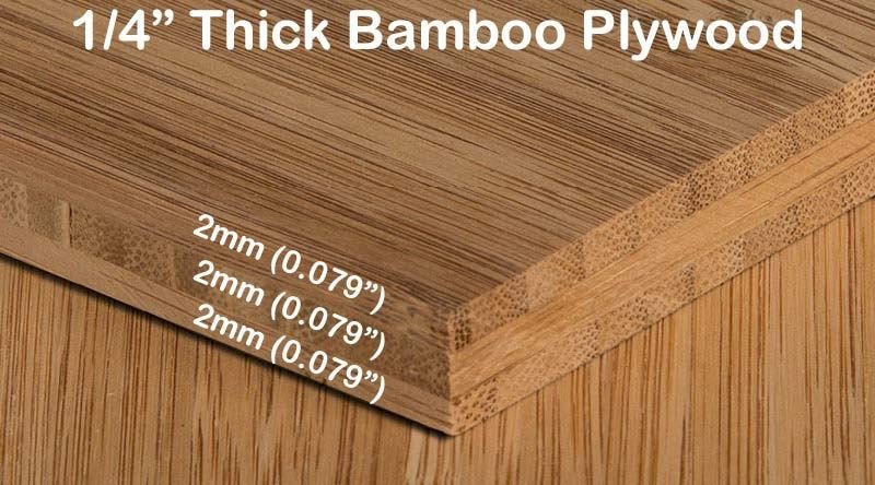 1/4 inch Carbonized Vertical Unfinished Bamboo Plywood
