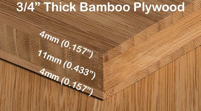 3/4 inch Carbonized Vertical Unfinished Bamboo Plywood