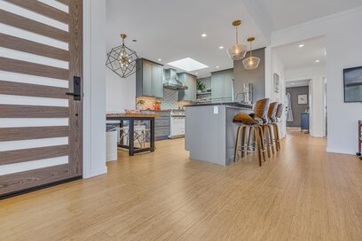 Natural Strand Bamboo flooring in a kitchen